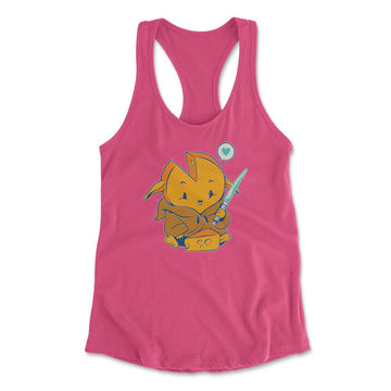 Baby Gouda Womens Racerback Tank in Hot Pink color